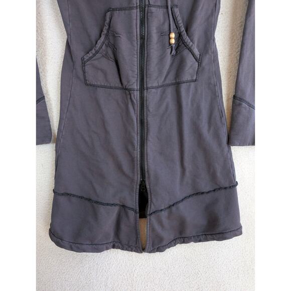 Prairie Underground Cloak Hoodie Womens Medium Long Black Full Zip Pockets - Picture 12 of 16